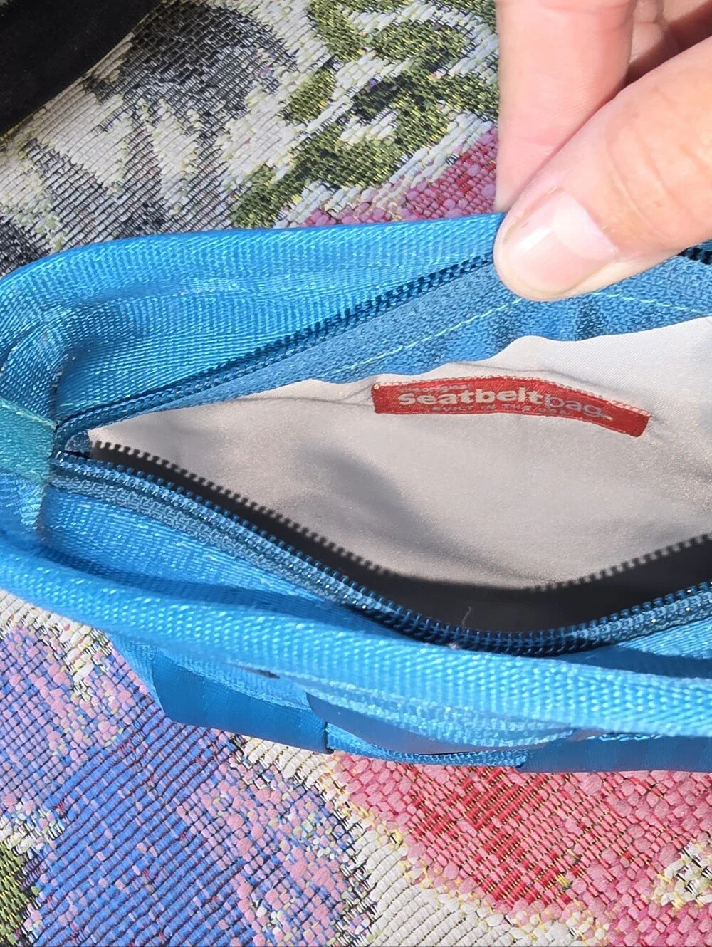 Harvey's Beetle Blue Old Style Make Up Bag With Hang Tag